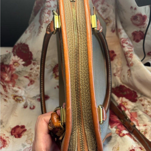 Dooney & Bourke Brown and Tan Leather Satchel - Picture 5 of 8